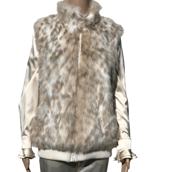 Coldwater creek faux fur vest Sz XL - Picture 13 of 15